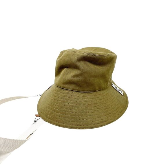 Loewe Fisherman Hat Bucket sand Beige womens Size 57 logo ribbon ties - Picture 6 of 13